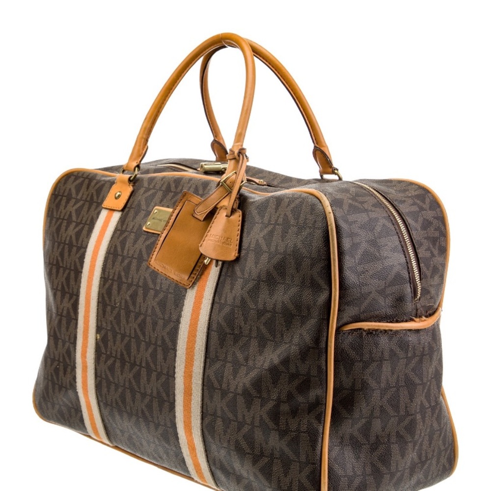 Michael Kors Weekender Bag  /a few scuffs at corner; minor residue at interior.